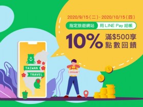 國內旅遊優惠趁現在!結帳享【10% LINE Points 回饋】!台灣好行套票、景點門票同享優惠!