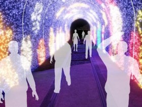 浪漫櫻花投影大道、巨型聖誕樹點亮淡水!結合科技藝術 燈飾一路點亮到新年!