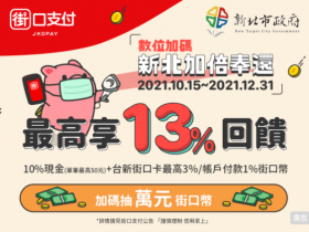 【新北振興加倍奉還】數位加碼10%現金回饋、抽獎活動一次看,全台民眾適用!