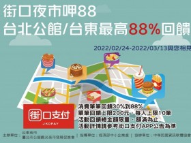 街口支付回饋30%~88%!台北公館/台東夜市限定優惠再送免費口罩