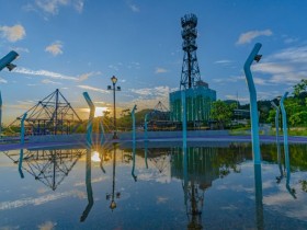 【汐止星際遊戲場】戲水區開放!星座公園免費玩水時間/遊樂設施及停車場一起看