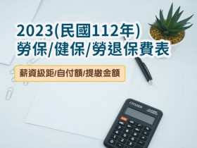 【2023勞保/健保/勞退保費表】薪資級距/自付額/提繳金額表(112年)