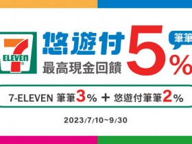 【2023年7-ELEVEN悠遊付】5%回饋優惠/發放時間/額滿消息一次看!