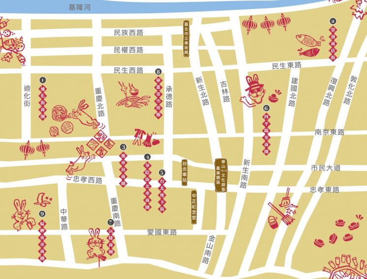 2023台北年貨大街地圖