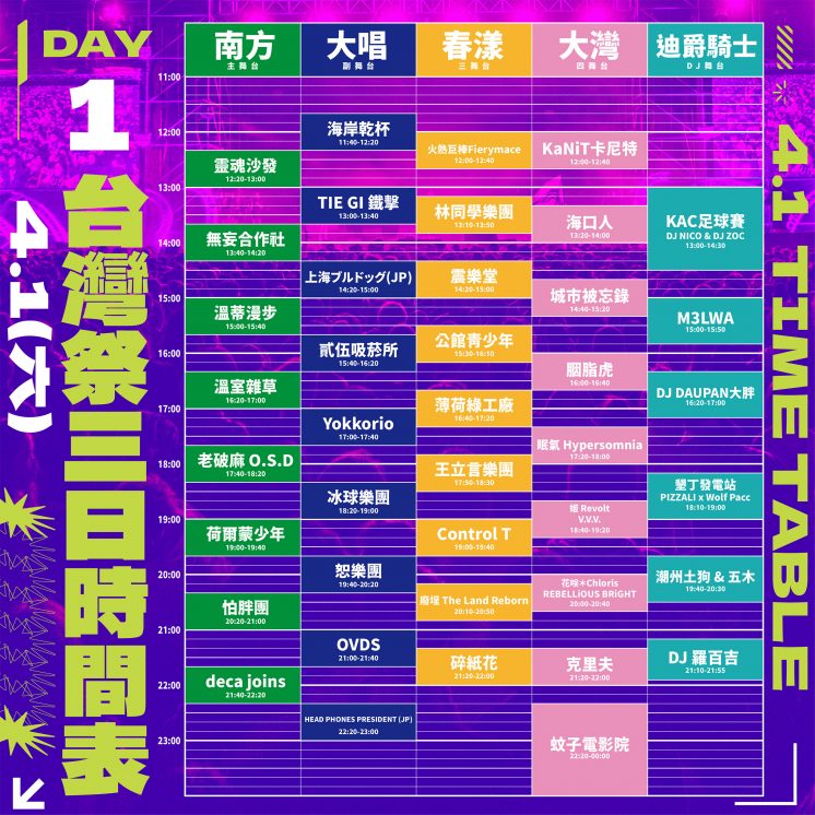 清明連假旅遊-2023台灣祭音樂祭：免費樂團、歌手音樂表演，清明連假墾丁開唱！