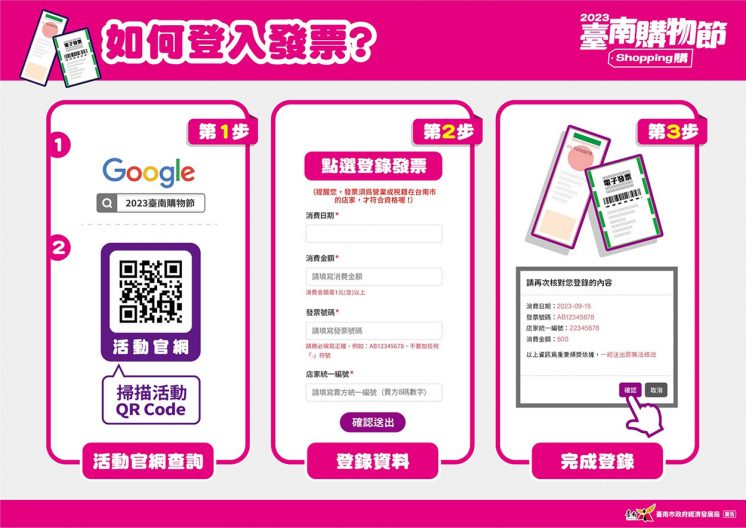 台南購物節發票登錄流程