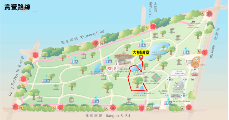 2024台北大安森林公園賞螢路線
