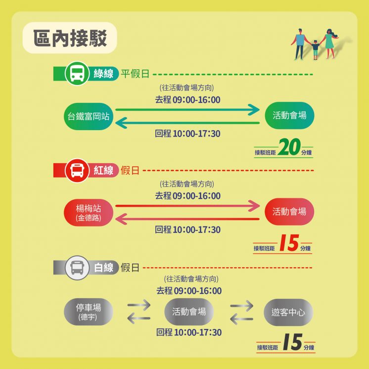 桃園仙草花節台鐵接駁車