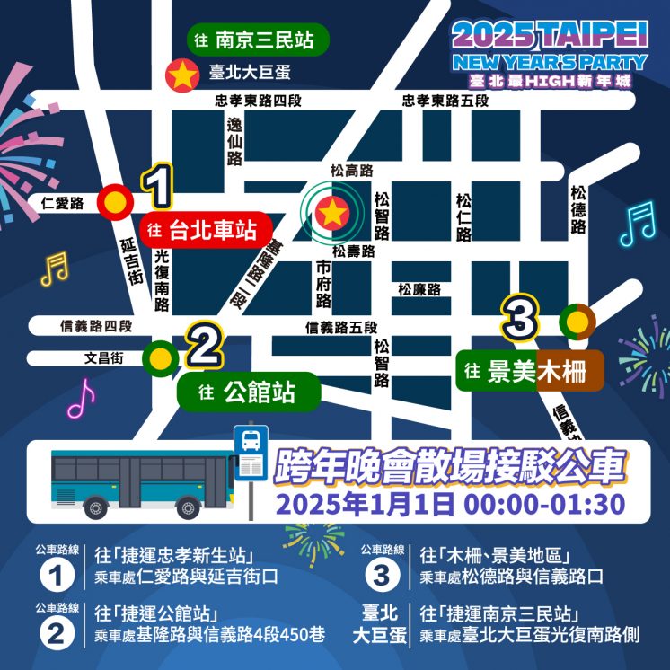 2025台北跨年接駁公車