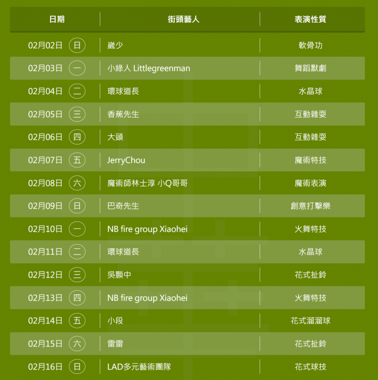 2025台北燈節節目表_中華路峨眉街口