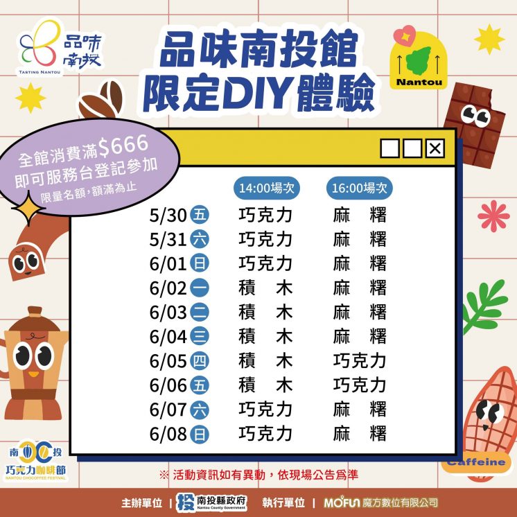 2025南投巧克力咖啡節_品味南投咖啡館活動