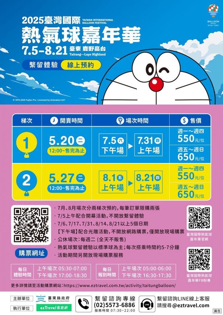 2025台東熱氣球_票價