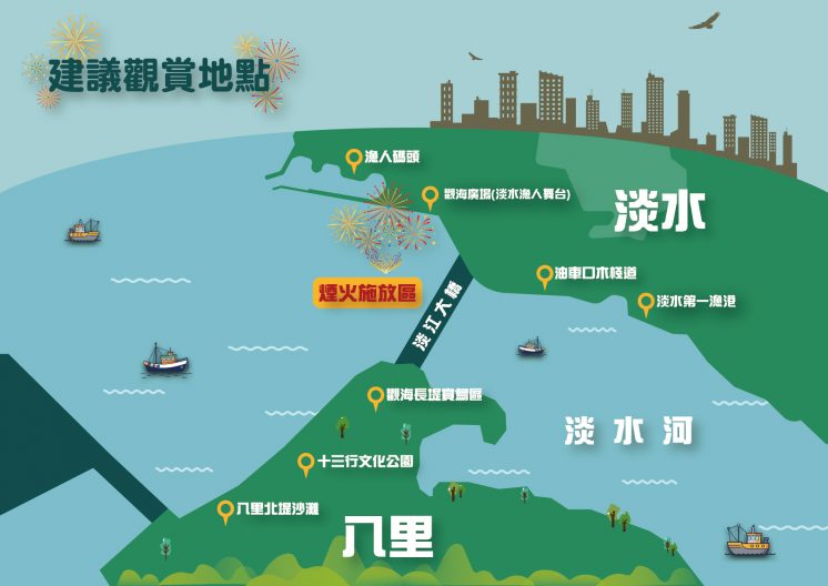 2025淡水漁人碼頭_煙火觀賞位置