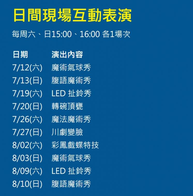 2025花蓮FUN暑假_節目表