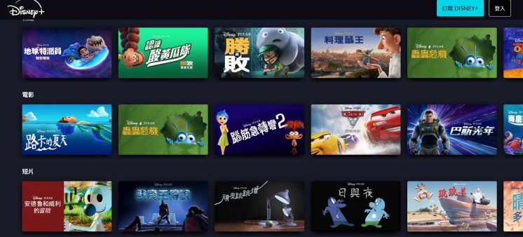Disney+皮克斯片單