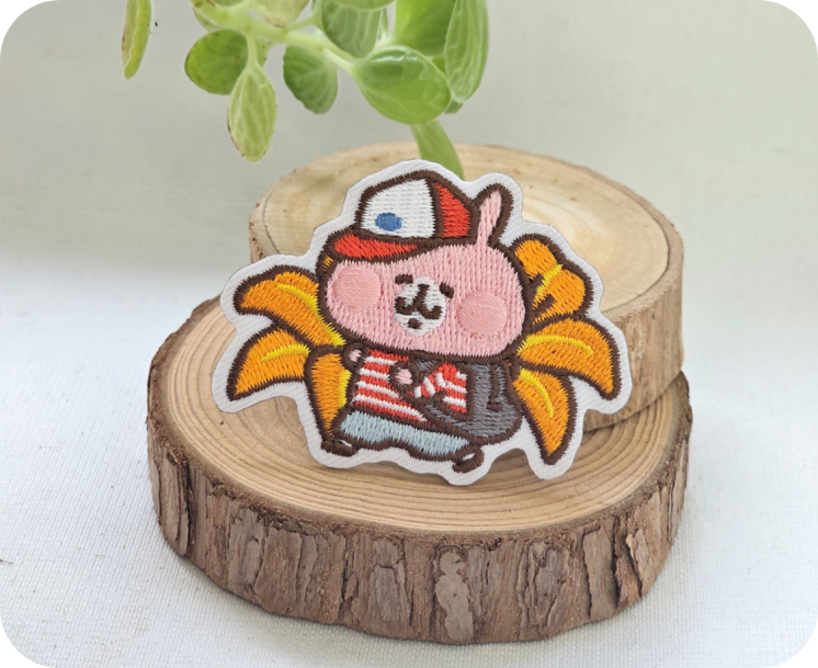 兔兔刺繡貼