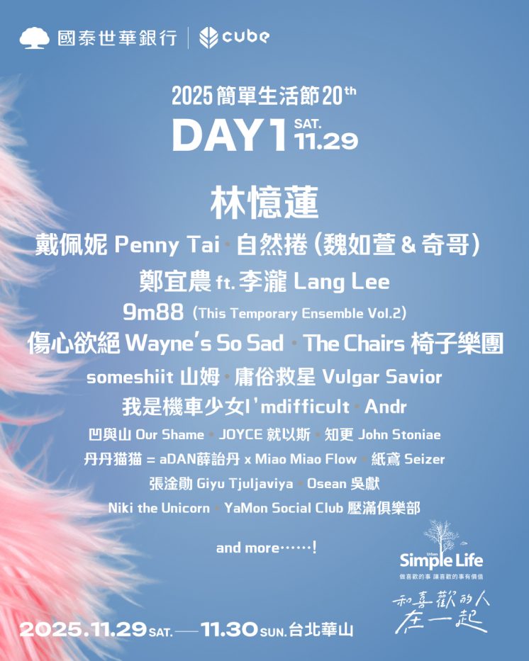 2025簡單生活節卡司