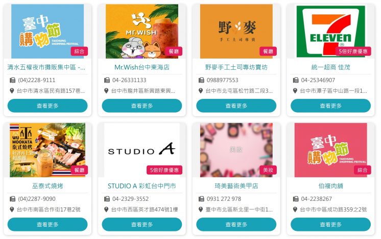 2025台中購物節店家