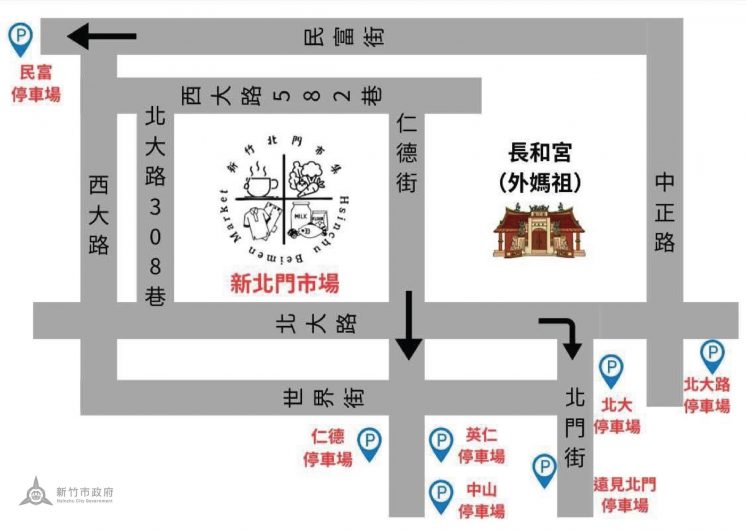 北門市場地圖
