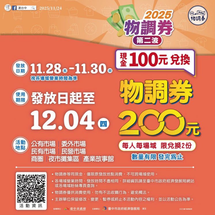 台中物調券第二波