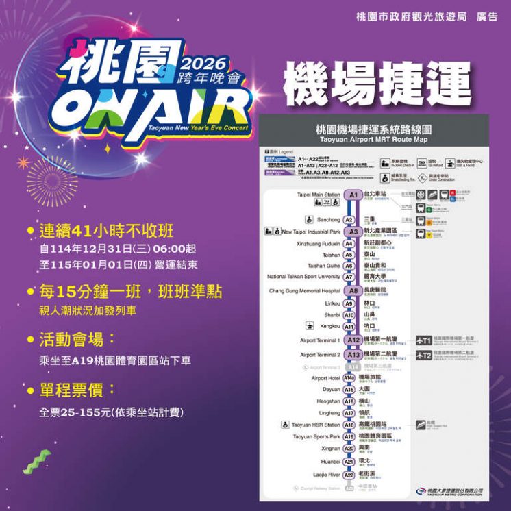 2026桃園跨年捷運