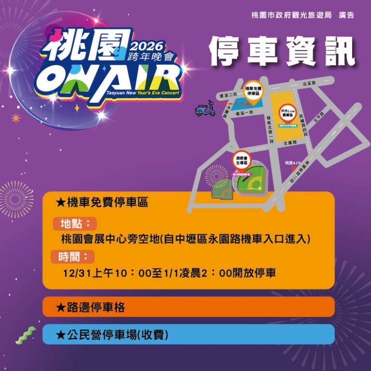 2026桃園跨年停車場