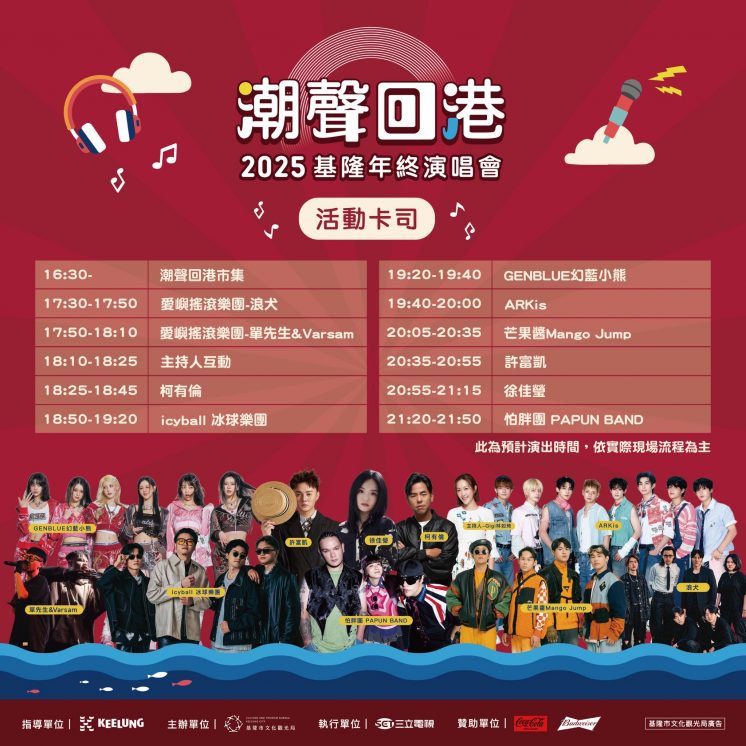 2025基隆年終演唱會節目表
