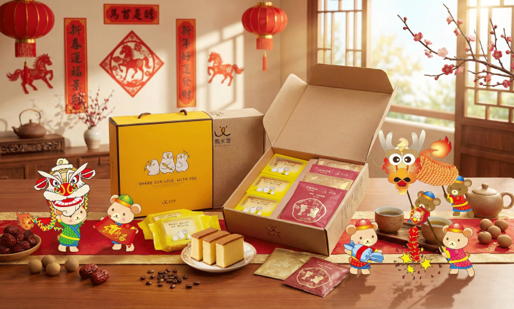 熊米屋熊好運B咖啡蛋糕禮盒