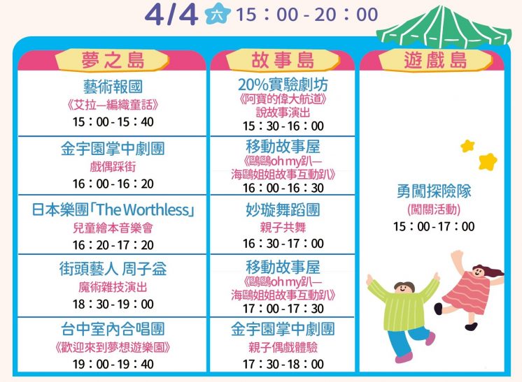 2026台中兒童藝術節節目表