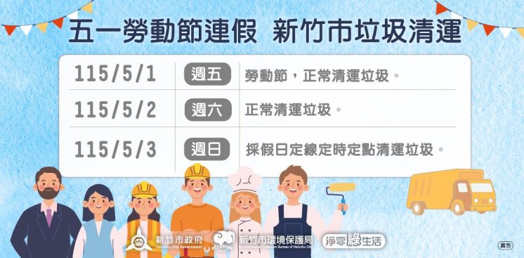 115新竹市勞動節垃圾車