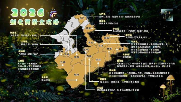 2026新北螢火蟲地圖