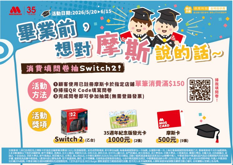 摩斯漢堡抽獎活動