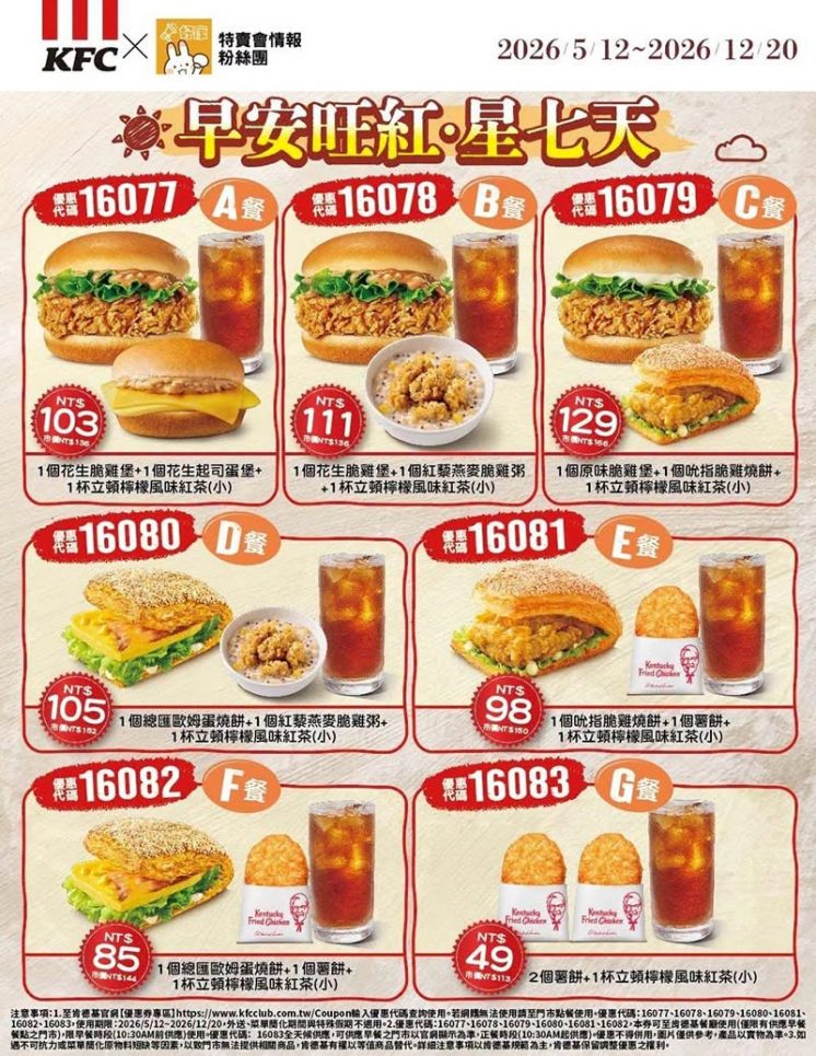 早餐優惠券7張