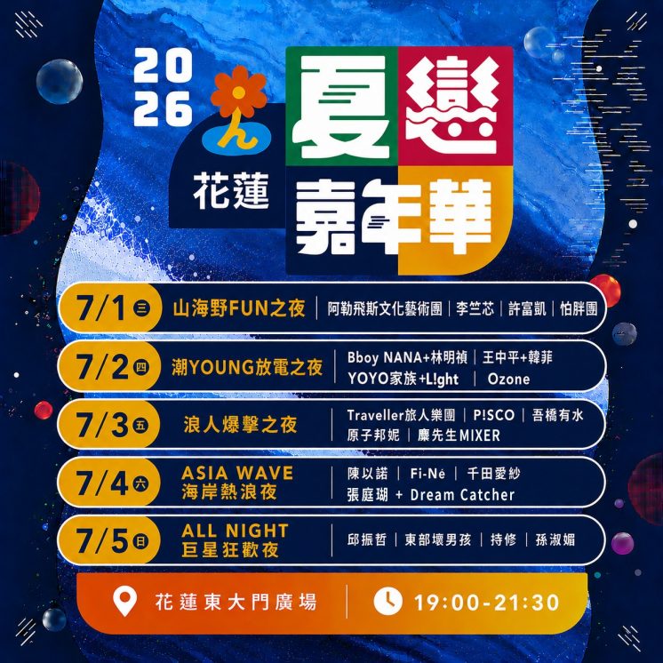 2026花蓮夏戀嘉年華卡司