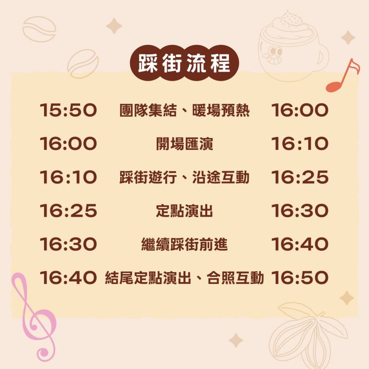 南投巧克力咖啡節踩街流程