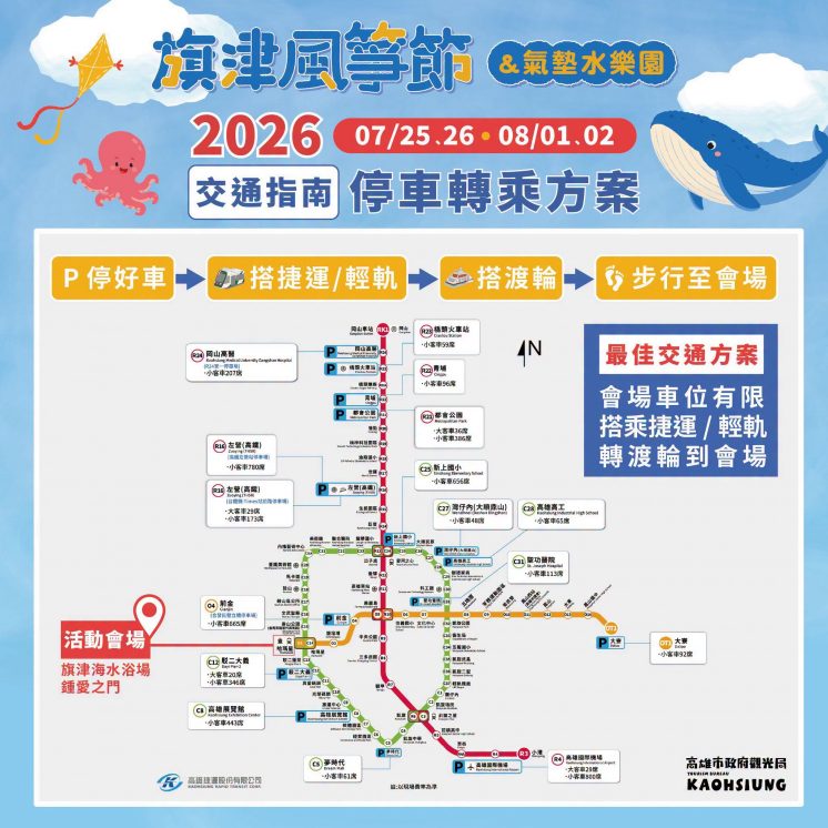 旗津風箏節_捷運、輕軌周邊停車場
