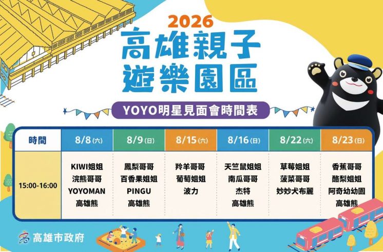 親子遊樂園區_YOYO見面會時間表