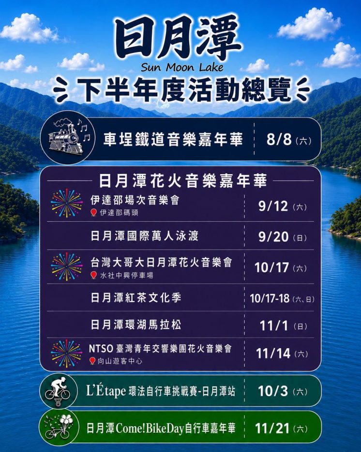 2026日月潭活動表