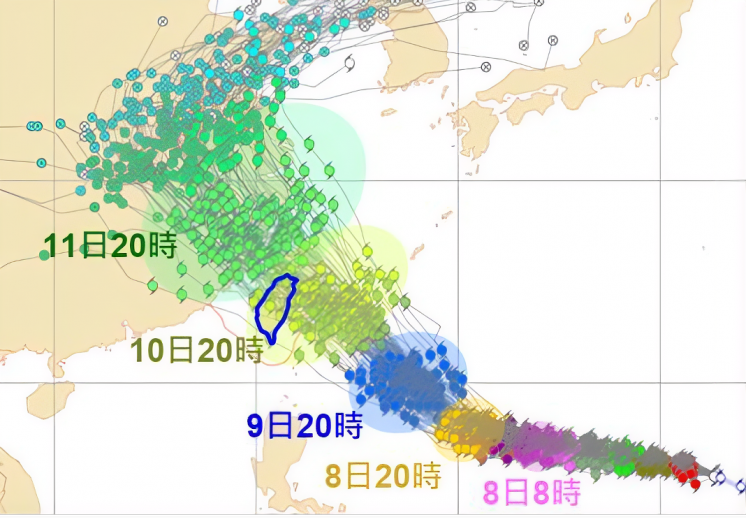 巴威颱風_系集模式路徑預測