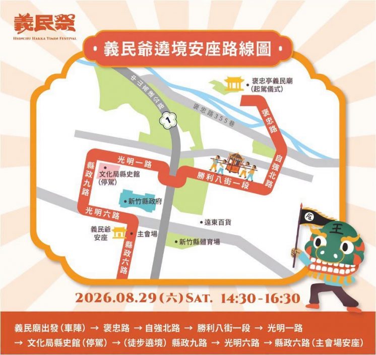 義民祭繞境路線圖