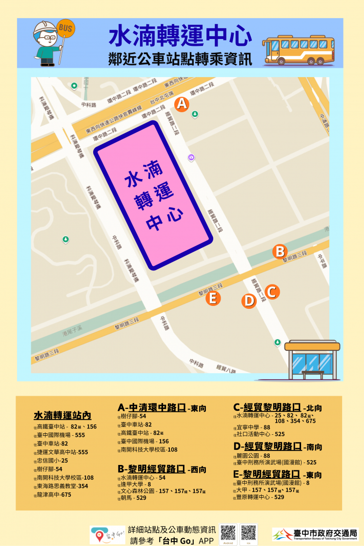 水湳轉運中心_公車轉乘路線圖