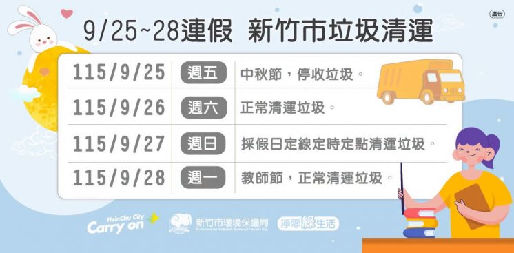 新竹市垃圾車時間