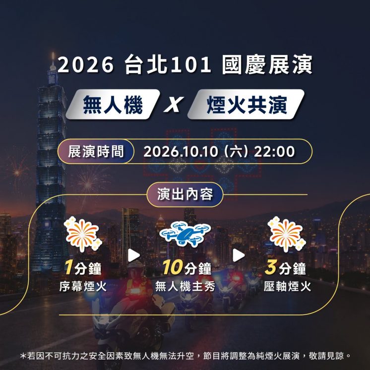 台北101國慶展演內容