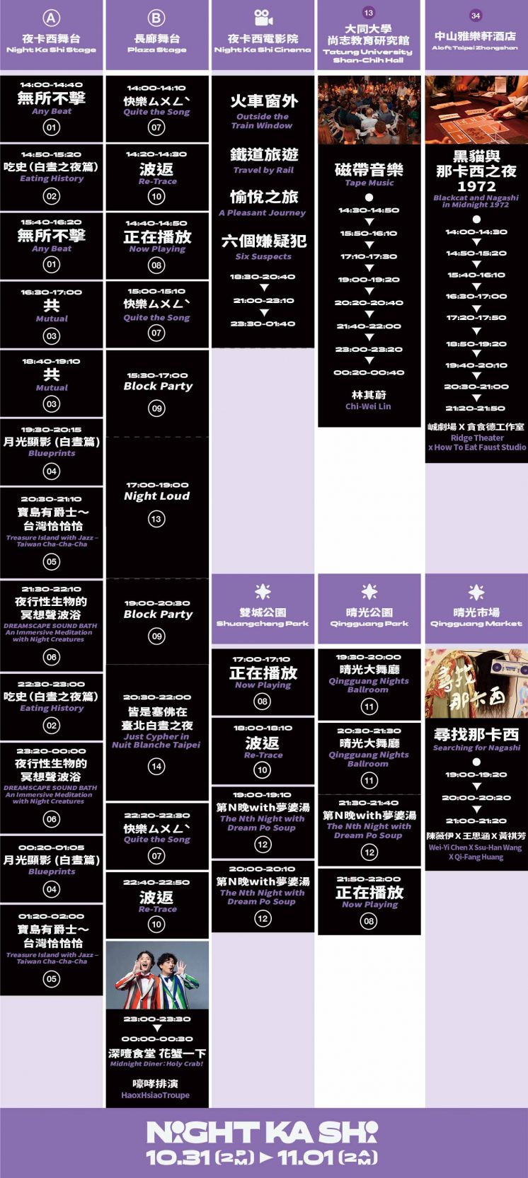2026白晝之夜節目表