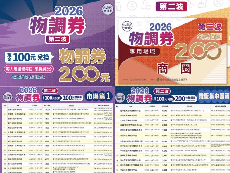 2026台中物調券