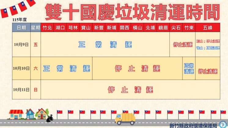 115新竹縣國慶垃圾車