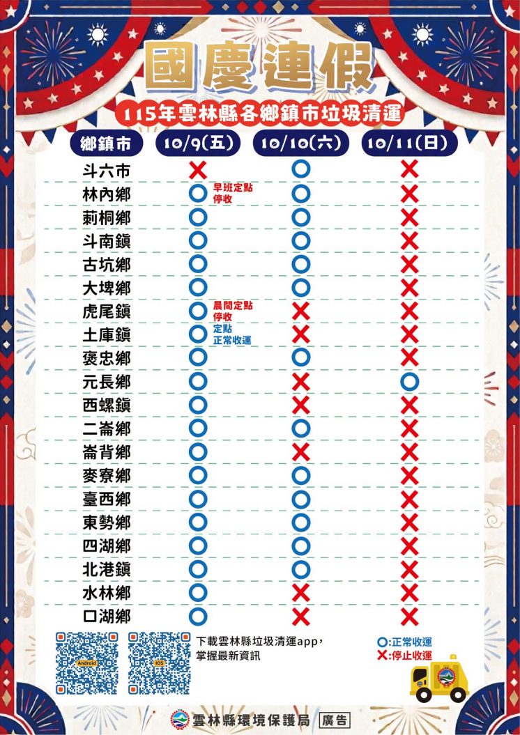 115雲林國慶垃圾車
